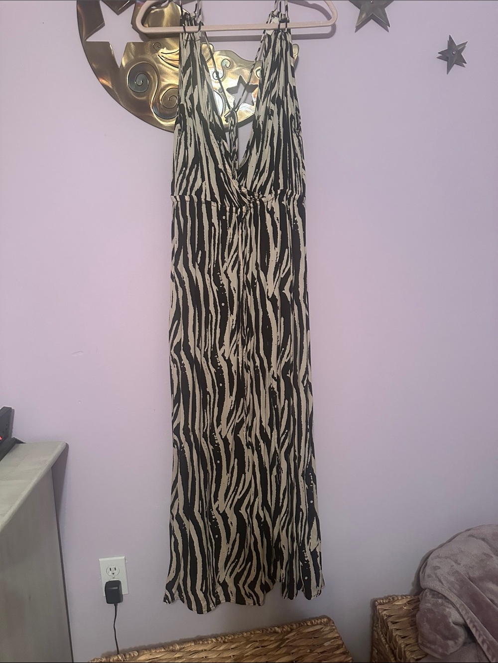 Black and Cream Zebra-Print Women’s Scarf